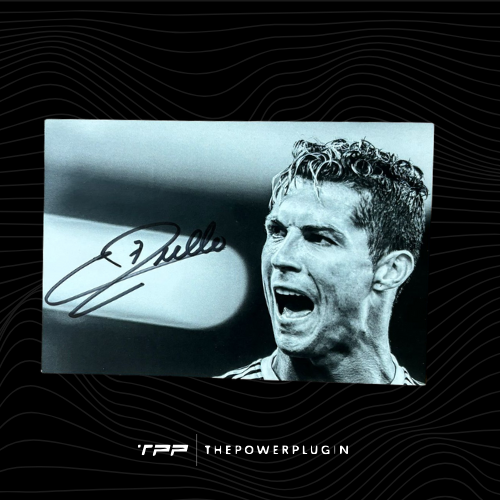 Cristiano Ronaldo at Real Madrid (Black & White) – Signed Photo