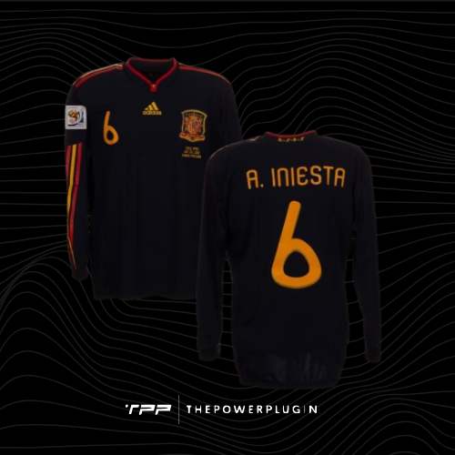 Andrés Iniesta – #6 Spain Away Jersey (FIFA World Cup 2010)