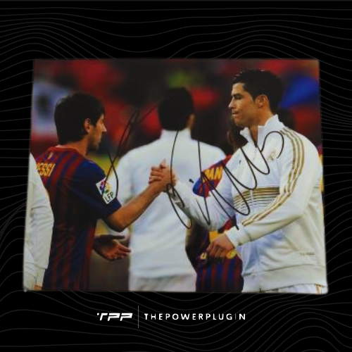 Lionel Messi and Cristiano Ronaldo at FC Barcelona and Real Madrid – Signed Photo (La Liga 2011/12)