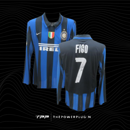 Luis Figo – #7 Inter Jersey (UEFA Champions League 2007/08) – Signed