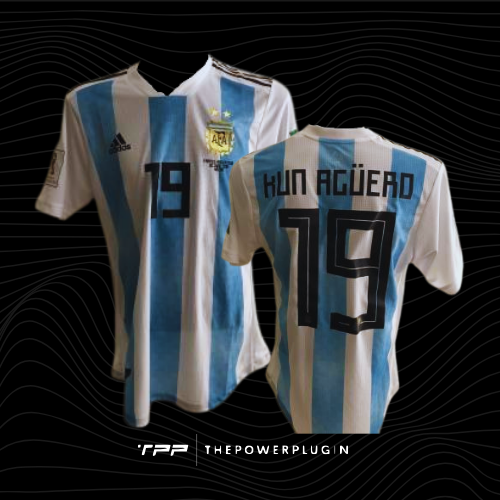 Sergio "Kun" Agüero – #19 Argentina Jersey (World Cup Russia 2018)