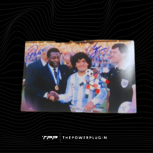 Pelé and Maradona (Italy 1990) – Signed Photo by Both