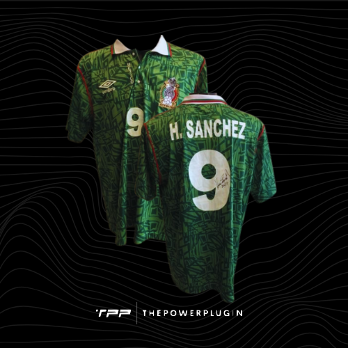 Hugo Sánchez – #9 Mexico Jersey (1993) – Signed