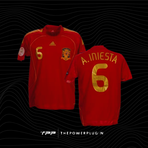 Andrés Iniesta – #6 Spain Jersey (UEFA EURO 2008)