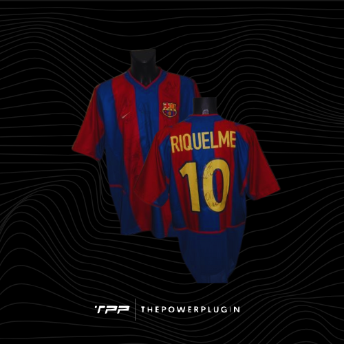 Juan Román Riquelme – #10 Barcelona Jersey (La Liga 2002/03) – Team Signed