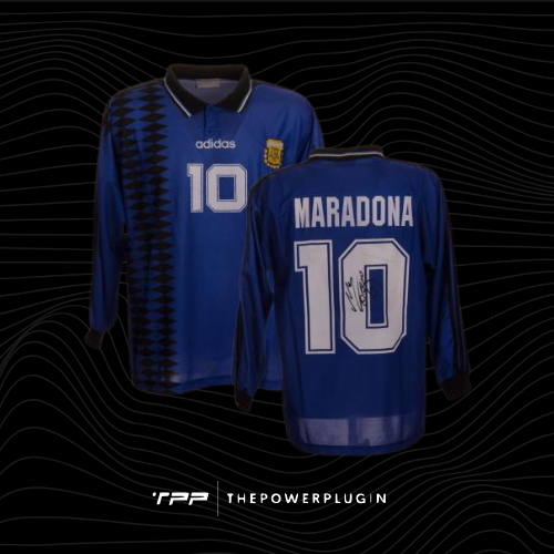 Diego Armando Maradona – #10 Argentina Jersey (World Cup 1994) – Signed